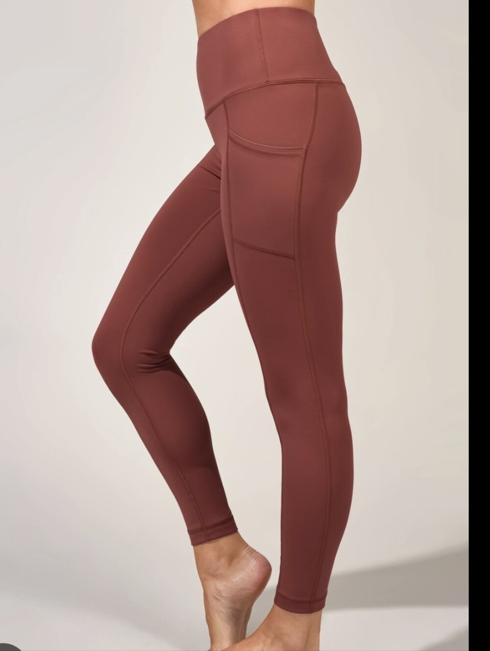 NWOT ZYIA Active Terracotta Red Orange Light n Tight Hi-rise 7/8 leggings